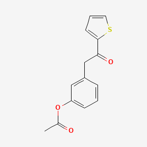 molecular formula C14H12O3S B13792263 3-Acetoxybenzyl 2-thienyl ketone CAS No. 898766-65-9