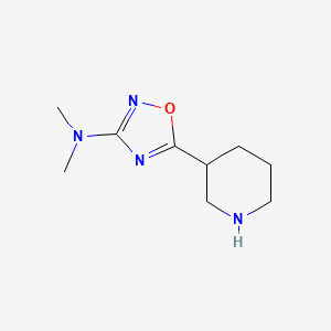N,N-dimethyl-5-(piperidin-3-yl)-1,2,4-oxadiazol-3-amine