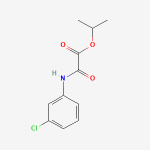 molecular formula C11H12ClNO3 B13792271 Oxanilic acid, 3'-chloro-, isopropyl ester CAS No. 7399-76-0