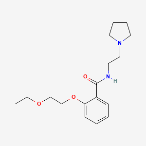 molecular formula C17H26N2O3 B13792278 2-(2-ethoxyethoxy)-N-(2-pyrrolidin-1-ylethyl)benzamide CAS No. 93814-32-5