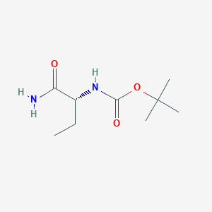 molecular formula C9H18N2O3 B1379229 叔丁基N-[(1R)-1-氨基甲酰基丙基]氨基甲酸酯 CAS No. 1807941-72-5