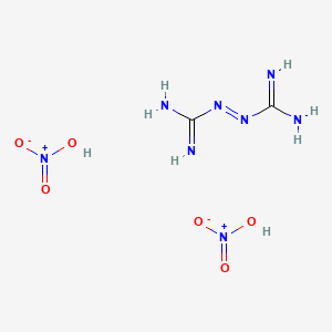 molecular formula C2H8N8O6 B13792353 Biguanidine, dinitrate CAS No. 6272-66-8
