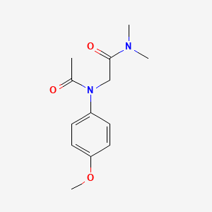molecular formula C13H18N2O3 B13792359 2-(N-acetyl-4-methoxyanilino)-N,N-dimethylacetamide CAS No. 92033-46-0