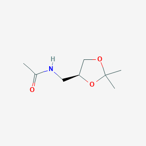 molecular formula C8H15NO3 B13792365 N-{[(4S)-2,2-Dimethyl-1,3-dioxolan-4-YL]methyl}acetamide CAS No. 72952-75-1