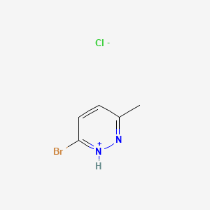 molecular formula C5H6BrClN2 B13792366 3-Bromo-6-methylpyridazinium chloride CAS No. 97721-78-3