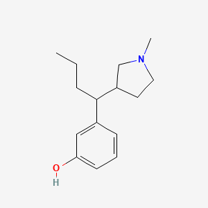 molecular formula C15H23NO B13792372 3-(1-(1-Methyl-3-pyrrolidinyl)butyl)phenol CAS No. 73986-58-0