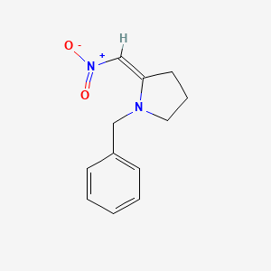 molecular formula C12H14N2O2 B13792382 2-(Nitromethylene)-1-(phenylmethyl)pyrrolidine CAS No. 57734-58-4