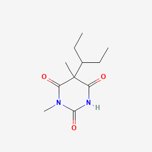molecular formula C11H18N2O3 B13792405 1,5-Dimethyl-5-(1-ethylpropyl)barbituric acid CAS No. 66941-00-2