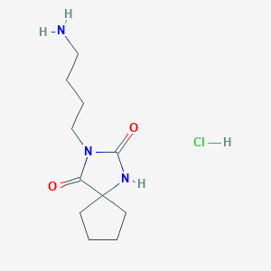 3-(4-Aminobutyl)-1,3-diazaspiro[4.4]nonane-2,4-dione hydrochloride