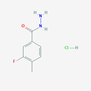 molecular formula C8H10ClFN2O B1379242 3-氟-4-甲基苯甲酰肼盐酸盐 CAS No. 1803580-75-7
