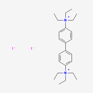 molecular formula C24H38I2N2 B13792487 4,4'-Biphenylylenebis(triethylammonium) diiodide CAS No. 24660-74-0