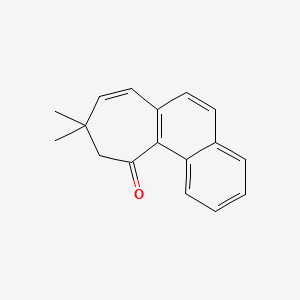 molecular formula C17H16O B13792495 11H-Cyclohepta[a]naphthalen-11-one, 9,10-dihydro-9,9-dimethyl- CAS No. 58111-76-5