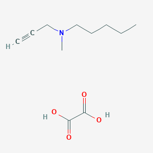 molecular formula C11H19NO4 B137925 N-methyl-N-prop-2-ynylpentan-1-amine;oxalic acid CAS No. 143347-31-3