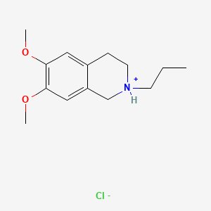 molecular formula C14H22ClNO2 B13792501 1,2,3,4-Tetrahydro-6,7-dimethoxy-2-propylisoquinoline hydrochloride CAS No. 92322-92-4