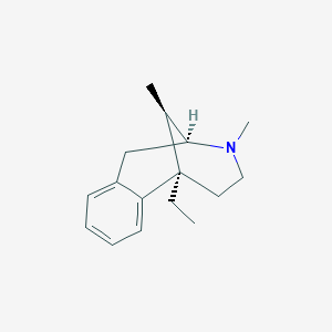 molecular formula C16H23N B13792512 2,6-Methano-3-benzazocine,6-ethyl-1,2,3,4,5,6-hexahydro-3,11-dimethyl-,(2alpha,6alpha,11R*)-(9CI) 