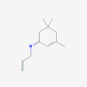 molecular formula C12H19N B13792523 3,5,5-Trimethyl-N-prop-2-enyl-cyclohex-2-EN-1-imine CAS No. 6302-40-5