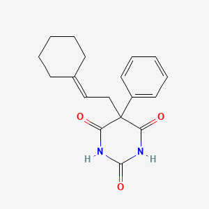 molecular formula C18H20N2O3 B13792548 Barbituric acid, 5-(cyclohexylideneethyl)-5-phenyl- CAS No. 66940-57-6
