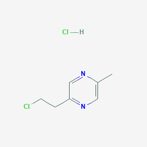 molecular formula C7H10Cl2N2 B1379256 2-(2-氯乙基)-5-甲基吡嗪盐酸盐 CAS No. 1461714-68-0