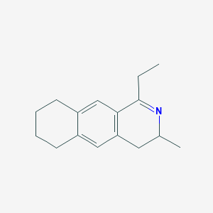 molecular formula C16H21N B13792585 1-Ethyl-3-methyl-3,4,6,7,8,9-hexahydrobenzo[g]isoquinoline 