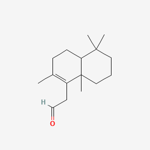 molecular formula C16H26O B13792592 3,4,4a,5,6,7,8,8a-Octahydro-2,5,5,8a-tetramethylnaphthalene-1-acetaldehyde CAS No. 97806-23-0
