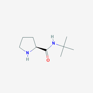 molecular formula C9H18N2O B137926 2-Pyrrolidinecarboxamide, N-(1,1-dimethylethyl)-, (2S)- CAS No. 128018-18-8