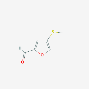 molecular formula C6H6O2S B13792614 2-Furancarboxaldehyde, 4-(methylthio)- 