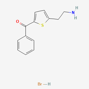 molecular formula C13H14BrNOS B1379262 [5-(2-Aminoethyl)-2-thienyl](phenyl)methanone hydrobromide CAS No. 1823787-24-1