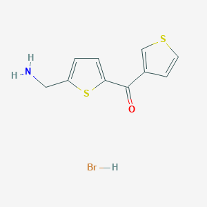 molecular formula C10H10BrNOS2 B1379264 [5-(Aminomethyl)-2-thienyl](3-thienyl)methanone hydrobromide CAS No. 1822668-20-1
