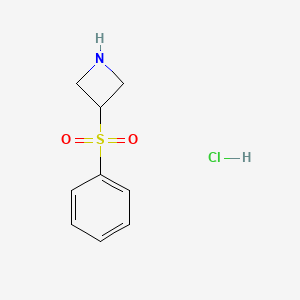 molecular formula C9H12ClNO2S B1379265 3-(Benzenesulfonyl)azetidine hydrochloride CAS No. 1820741-25-0