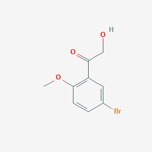 molecular formula C9H9BrO3 B13792667 1-(5-Bromo-2-methoxyphenyl)-2-hydroxyethanone 