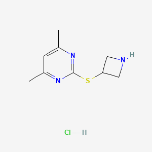 2-(Azetidin-3-ylsulfanyl)-4,6-dimethylpyrimidine hydrochloride