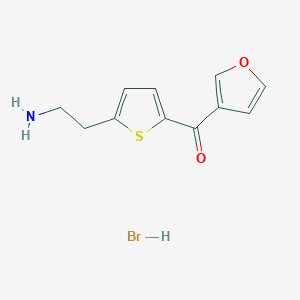 molecular formula C11H12BrNO2S B1379271 [5-(2-Aminoethyl)-2-thienyl](3-furyl)methanone hydrobromide CAS No. 1822785-89-6
