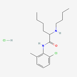 molecular formula C17H28Cl2N2O B13792721 2-(Butylamino)-6'-chloro-o-hexanotoluidide hydrochloride CAS No. 78265-89-1