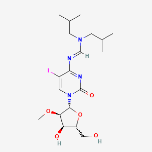 molecular formula C19H31IN4O5 B13792724 N4-(Diisobutylaminomethylidene)-5-iodo-2'-O-methyl-cytidine 