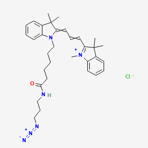 molecular formula C33H43ClN6O B13792726 Cyanine3 azide 