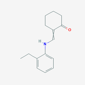 molecular formula C15H19NO B13792727 Cyclohexanone, 2-[[(2-ethylphenyl)amino]methylene]- 