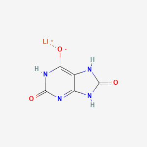 molecular formula C5H3LiN4O3 B13792749 lithium;2,8-dioxo-7,9-dihydro-1H-purin-6-olate CAS No. 6108-34-5