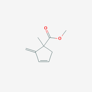 molecular formula C9H12O2 B13792791 Methyl 1-methyl-2-methylidenecyclopent-3-ene-1-carboxylate 