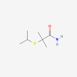 molecular formula C7H15NOS B13792798 Propionamide, 2-isopropylthio-2-methyl- CAS No. 63915-96-8