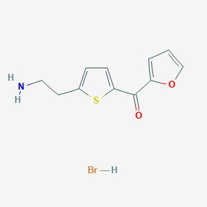 molecular formula C11H12BrNO2S B1379280 [5-(2-Aminoethyl)-2-thienyl](2-furyl)methanone hydrobromide CAS No. 1824437-51-5