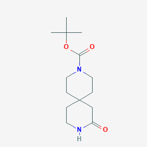 molecular formula C14H24N2O3 B1379283 tert-Butyl 8-oxo-3,9-diazaspiro[5.5]undecane-3-carboxylate CAS No. 1061731-86-9