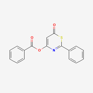 molecular formula C17H11NO3S B13792856 4-Benzoyl-6-oxo-2-phenyl-1,3-thiazine CAS No. 73672-78-3
