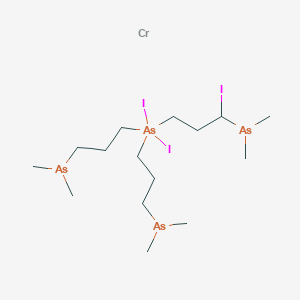 molecular formula C15H35As4CrI3 B13792917 Chromium;(3-dimethylarsanyl-3-iodopropyl)-bis(3-dimethylarsanylpropyl)-diiodo-lambda5-arsane CAS No. 89655-20-9