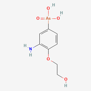 molecular formula C8H12AsNO5 B13792936 [3-Amino-4-(2-hydroxyethoxy)phenyl]arsonic acid CAS No. 64058-65-7