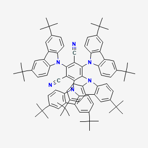 molecular formula C88H96N6 B13792945 2,4,5,6-Tetrakis(3,6-DI-tert-butyl-9H-carbazol-9-YL)isophthalonitrile CAS No. 1630263-99-8