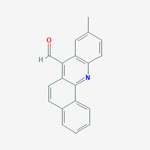 molecular formula C19H13NO B13792963 Benz(c)acridine-7-carboxaldehyde, 9-methyl- CAS No. 2732-09-4
