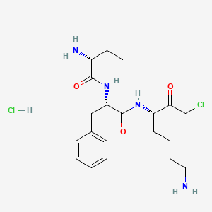 molecular formula C21H34Cl2N4O3 B13792967 D-Val-Phe-Lys chloromethyl ketone.dihydrochloride 