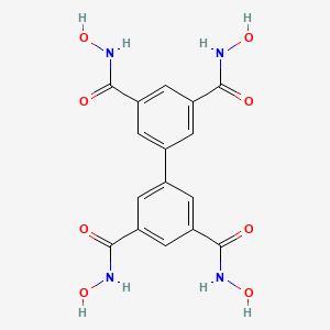 molecular formula C16H14N4O8 B13792980 N3,N3',N5,N5'-Tetrahydroxy-[1,1'-biphenyl]-3,3',5,5'-tetracarboxamide 