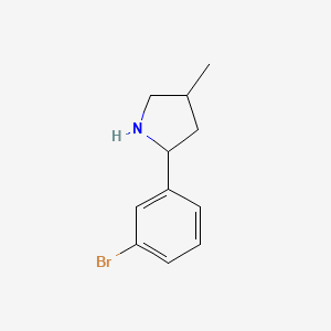 molecular formula C11H14BrN B13793021 2-(3-Bromophenyl)-4-methylpyrrolidine 