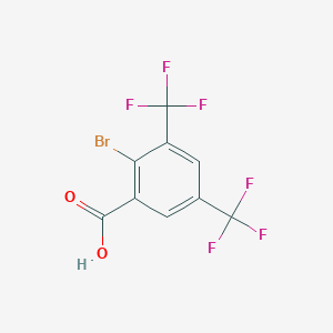 molecular formula C9H3BrF6O2 B1379304 2-Bromo-3,5-bis(trifluoromethyl)benzoic acid CAS No. 505084-54-8